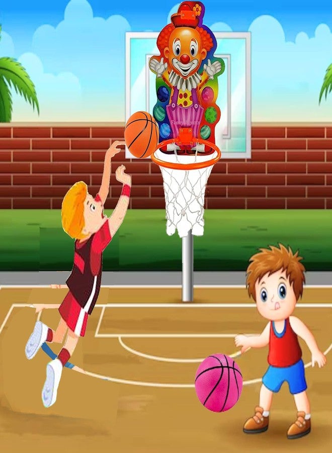 Fancy Agents Joker Basketball Set | Basket Ball Kit Set With Ring, Ball, Inflating Pin And Tie For Kids| Playing Indoor Outdoor Basket Ball| Basketball Portable Set| Toy Basketball, Multicolor - Image 2